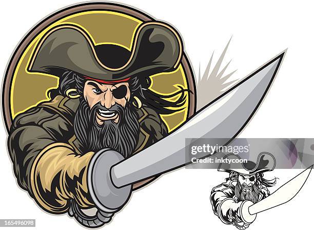 ilustraciones, imágenes clip art, dibujos animados e iconos de stock de pirate lucha - pirate criminal