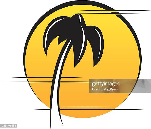 tropical logo - bahamas vacation stock illustrations