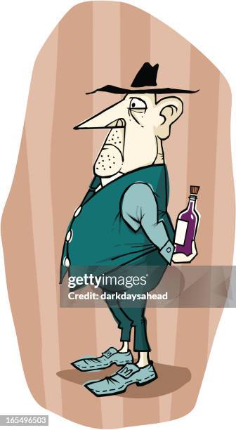 the wine drinker - leaving work stock illustrations