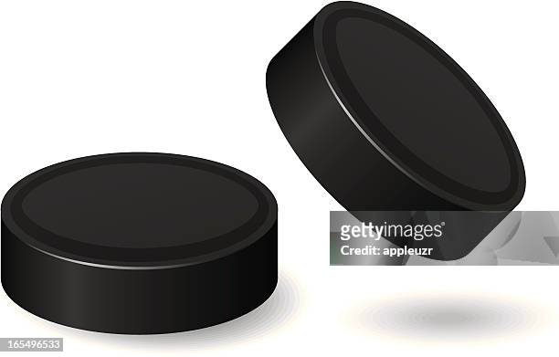 hockey pucks - hockey puck stock illustrations