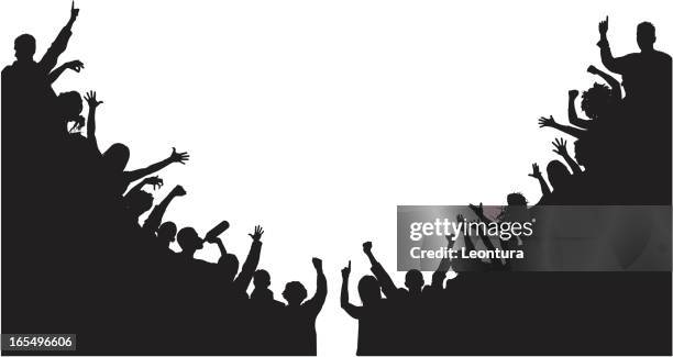 noisy corner crowds - crowd of people isolated stock illustrations