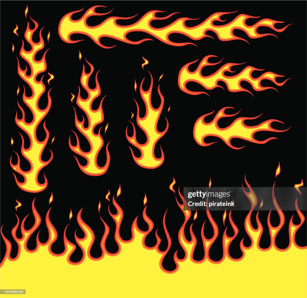 Flame Decals HighRes Vector Graphic Getty Images