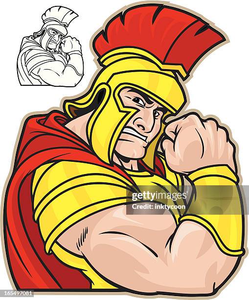 roman flex - warrior stock illustrations