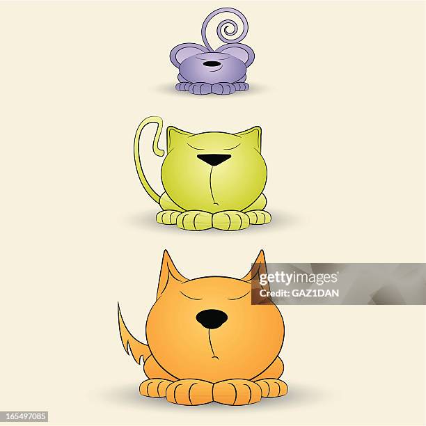 sleeping animals - cat sleeping stock illustrations