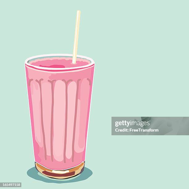 milkshake - strawberry milkshake stock illustrations