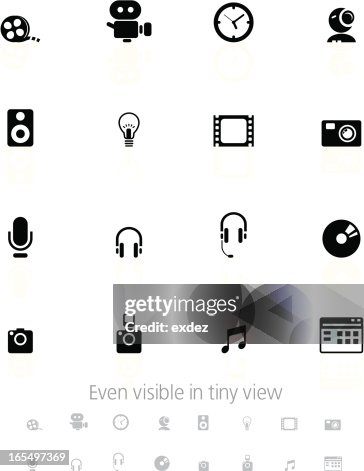 Multimedia icon set 2 Multimedia icon set 2