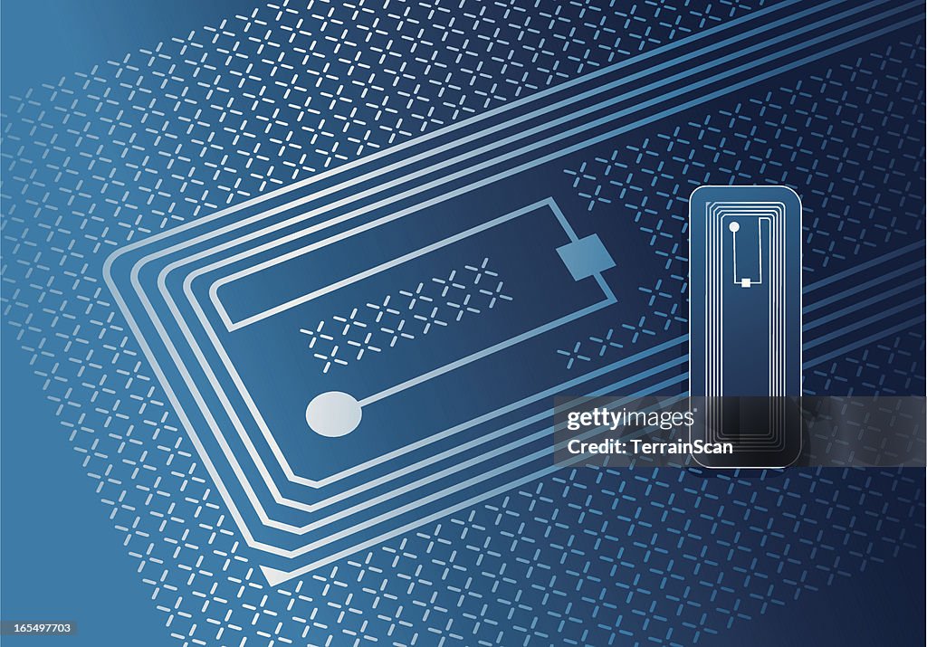 Rfid Graphics Vector Illustration Of Rfid Tag High-Res Vector Graphic - Getty Images