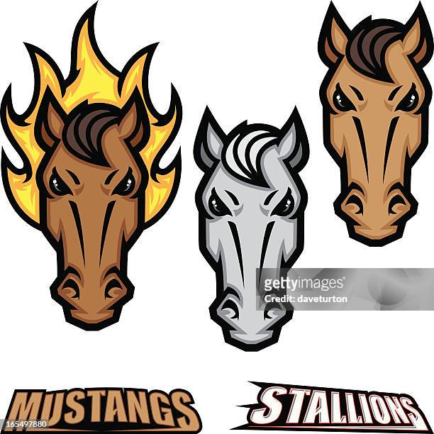horse head - insignia stock illustrations