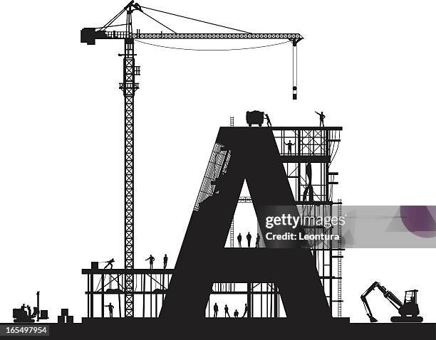 making an a - scaffolding stock illustrations