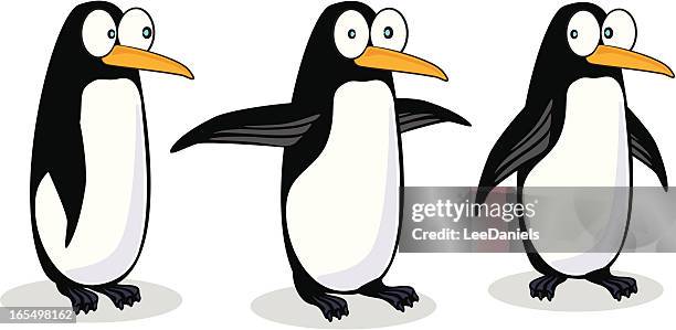 cartoon penguins - penguin stock illustrations