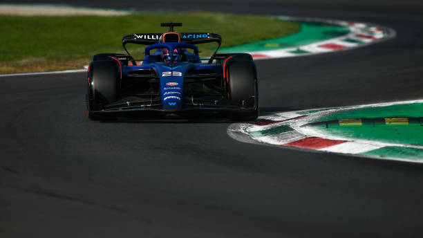 F1 Grand Prix of Italy - QualifyingMONZA, ITALY - SEPTEMBER 02: Alexander Albon of Thailand driving the (23) Williams FW45 Mercedes on track during qualifying ahead of the F1 Grand Prix of Italy at Autodromo Nazionale Monza on September 02, 2023 in Monza, Italy.
