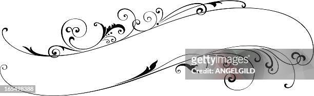 scroll lettering design - scroll bar clip art stock illustrations