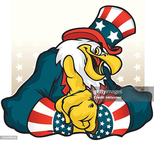 uncle sam eagle - uncle sam stock illustrations