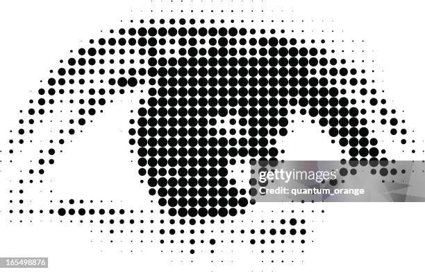 eye dots - high contrast stock illustrations