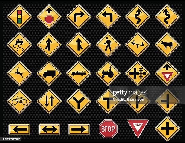 Yield Button 272 Yield Sign Vector High Res Illustrations - Getty Images