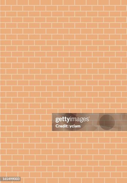 a plain orange-brown brick wall background - brick wall texture stock illustrations