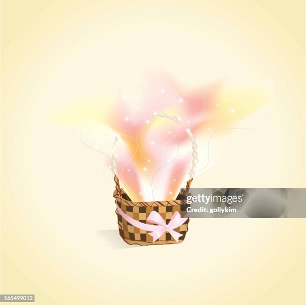 magical gift basket - gift basket stock illustrations