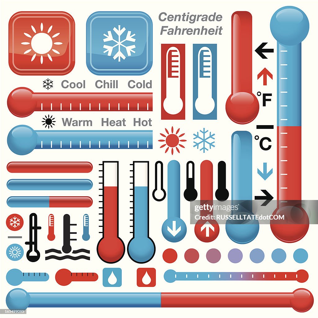 Hot Rde And Cold Rde Red Amp Blue Hot And Cold High-Res Vector Graphic - Getty Images