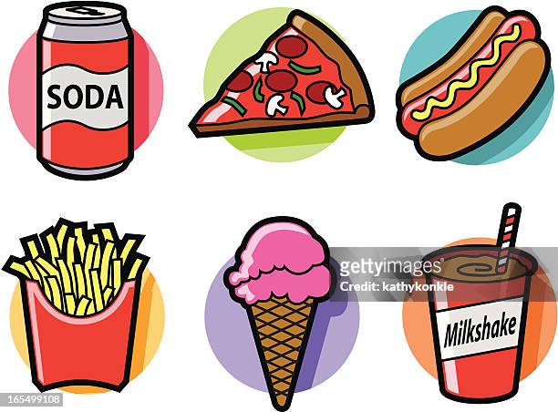 junk food - red bell pepper stock illustrations