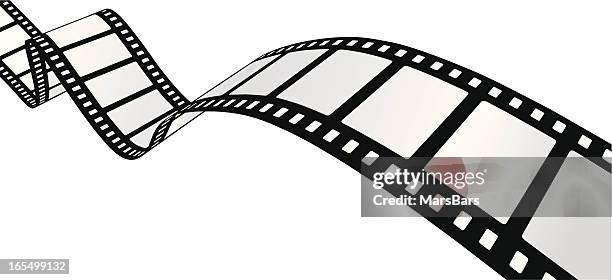 ilustraciones, imágenes clip art, dibujos animados e iconos de stock de curvo filmstrip [ vector ] - capelli o peli