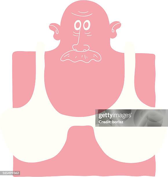 pink man - gay men cartoon stock illustrations