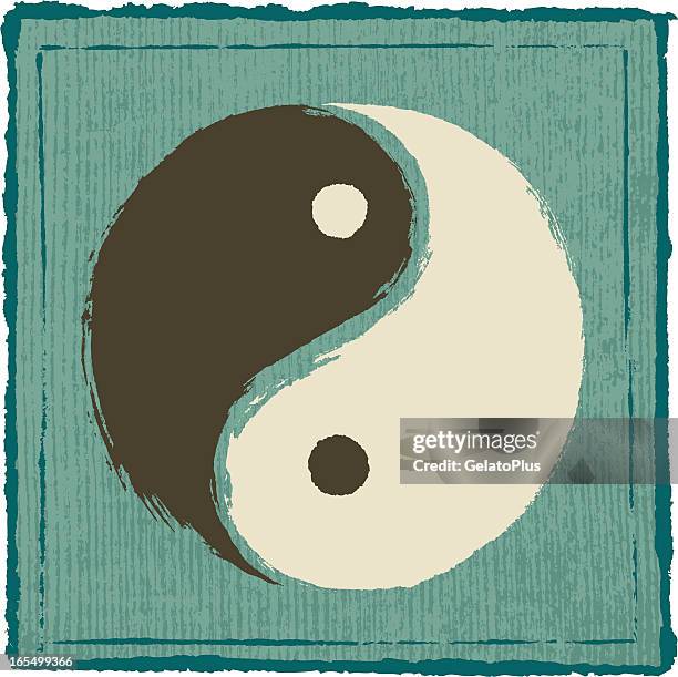 bildbanksillustrationer, clip art samt tecknat material och ikoner med yin yang symbol - yin och yang