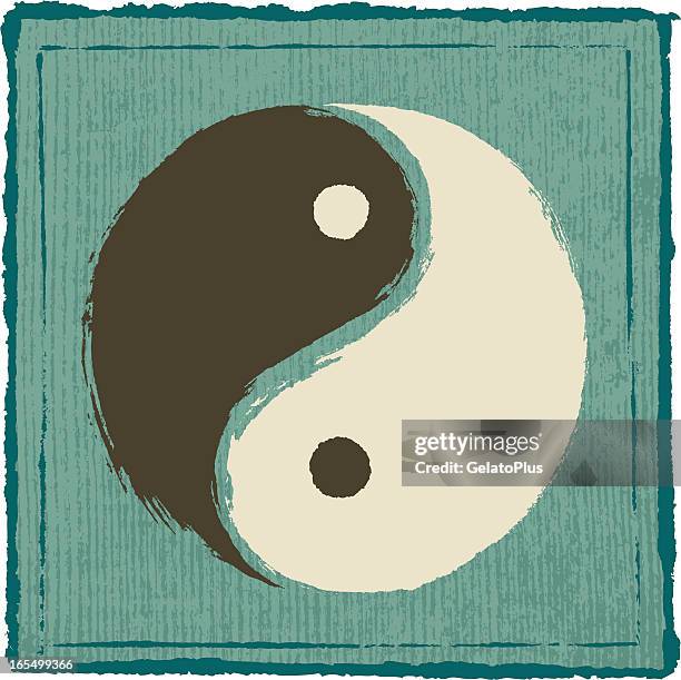 yin yang symbol - ying yang stock illustrations