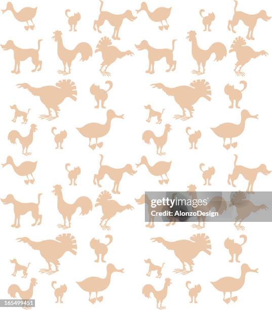 animals pattern - multiple dogs stock illustrations