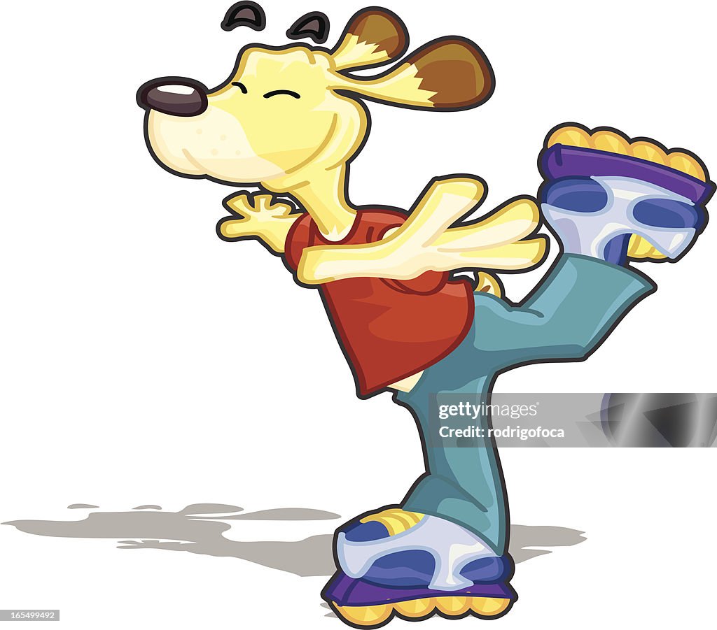 Roller Blade Dog