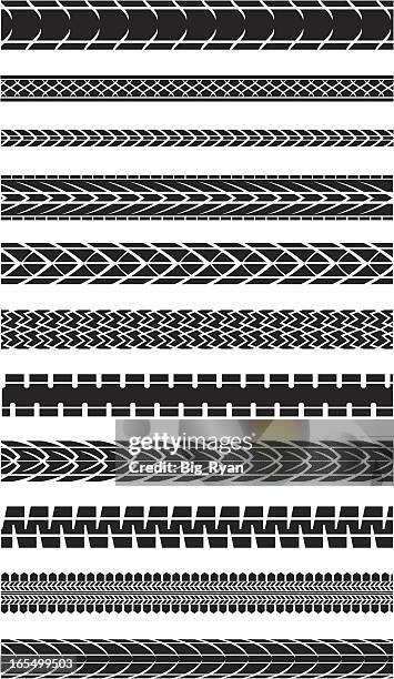 the best tracks - bike tire tracks stock illustrations