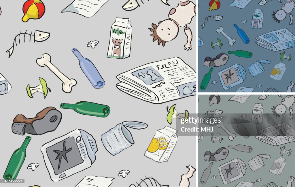 Rubbish! Seamless Patterns