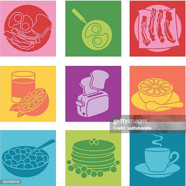 breakfast - bacon bits stock illustrations