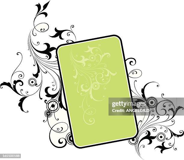 scroll advert design - garden centre stock illustrations