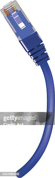 blue cable - network cable close up stock illustrations