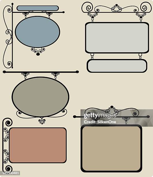 more signs - luxury window display stock illustrations