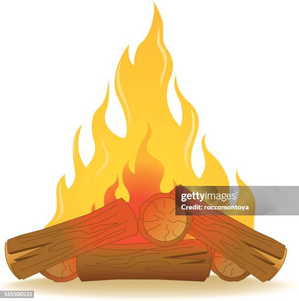 campfire - firewood vector stock illustrations