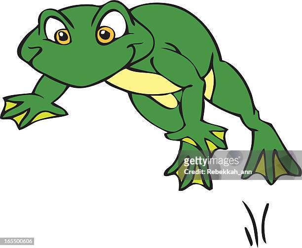 Cartoon Frog Jumping High Res Illustrations - Getty Images