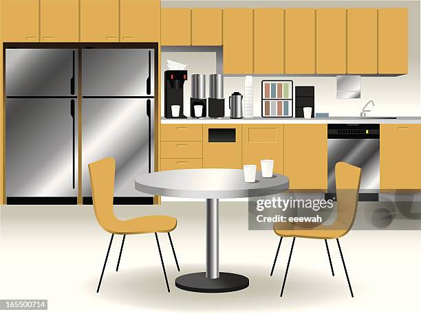 break room - school-cafeteria stock illustrations