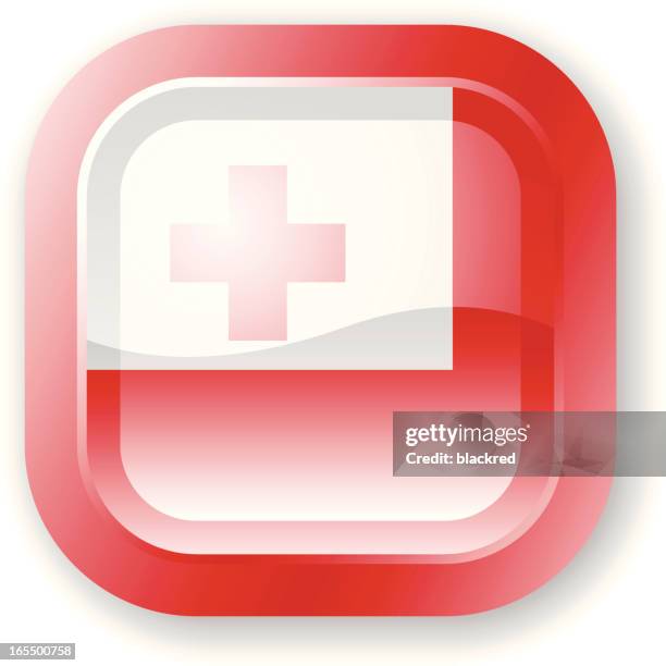 tonga flag icon - tonga stock illustrations