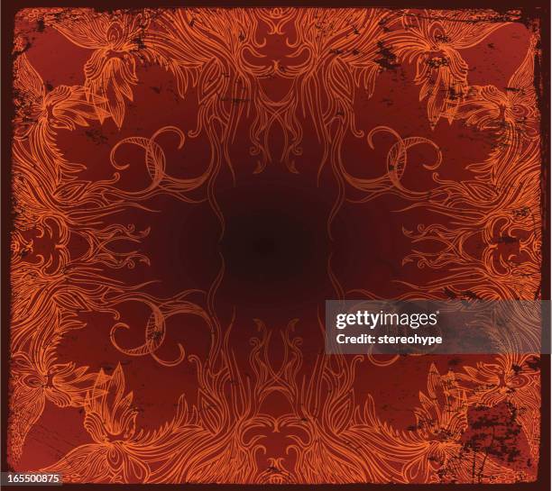 ominous frame - hell stock illustrations