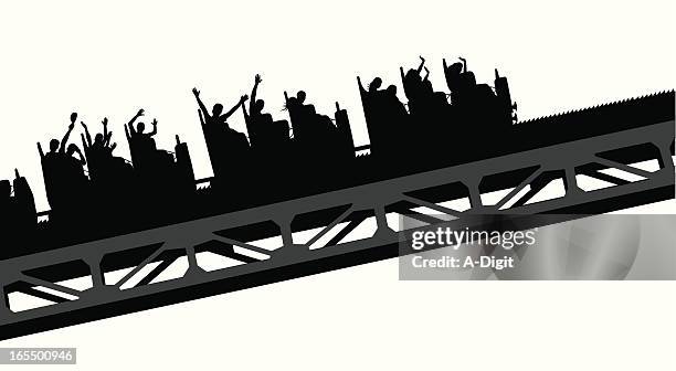 wavey coaster vector silhouette - careless stock illustrations