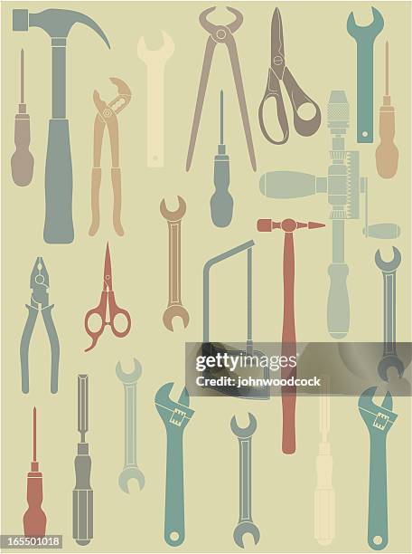 tool background - chisel tools stock illustrations