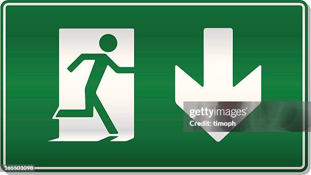 1点の非常口イラスト素材 Getty Images 1点の非常口イラスト素材 Getty Images