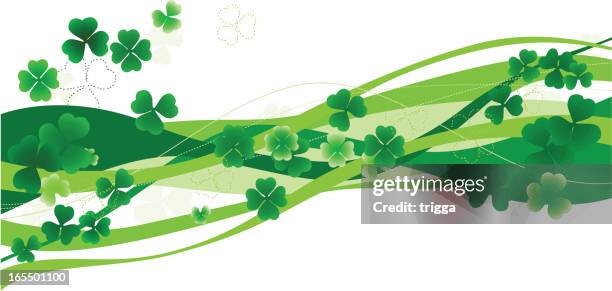 saint patrick's day border - st patrick day background stock illustrations