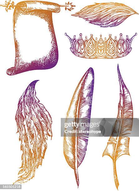 classic elements - parchment scroll stock illustrations