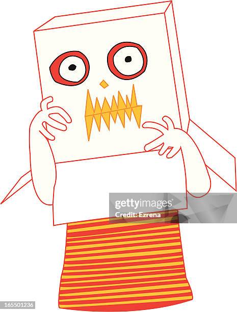 ilustrações, clipart, desenhos animados e ícones de boo: gostosuras ou travessuras (trick or treat? - decapitado