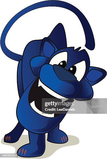 panther roaring - roaring leopard stock illustrations