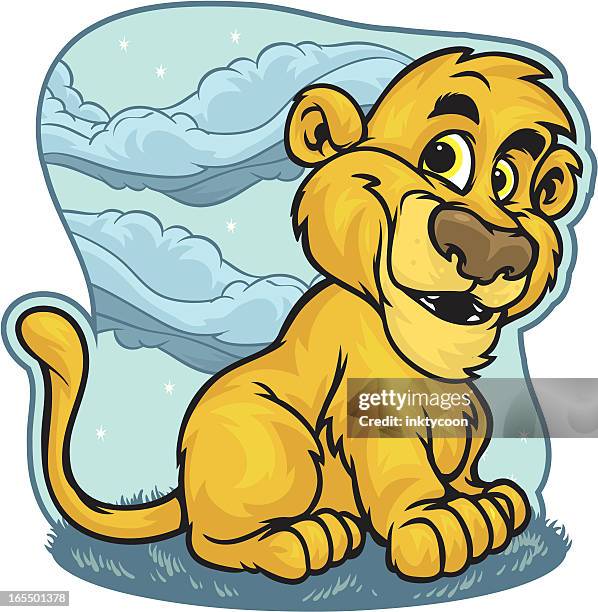 cougar kid - puma stock illustrations