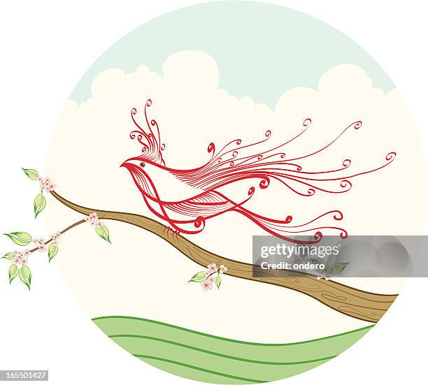 welcome to spring - quill stock illustrations
