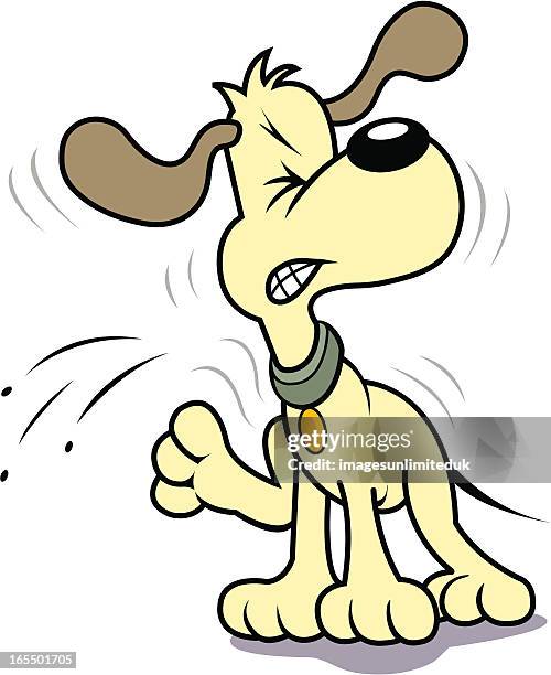 stockillustraties, clipart, cartoons en iconen met puppy with fleas - vlo